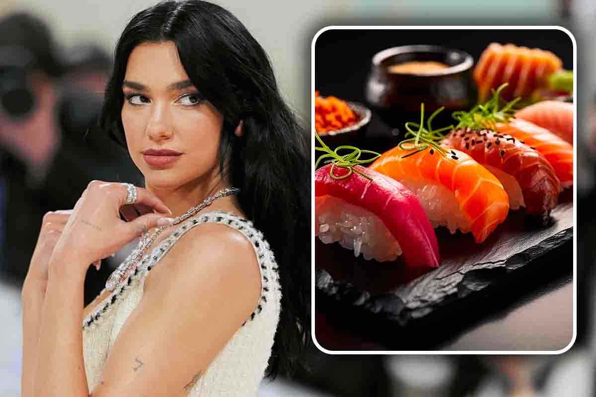 Dua Lipa e la ricetta del nigiri sushi